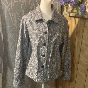 Elegant Paisley Jean Jacket